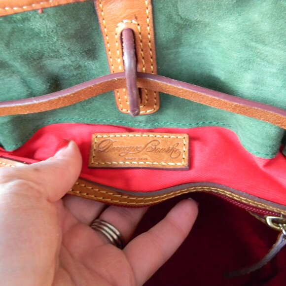 DOONEY & BOURKE FLORENTINE NATURAL TAN LEATHER BUCKLEY BUCKET DRAWSTRING BAG - Picture 16 of 16